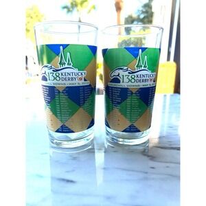 Lot Of 2 2012 138th Kentucky Derby Triple Crown Churchill Downs Souvenir Glass